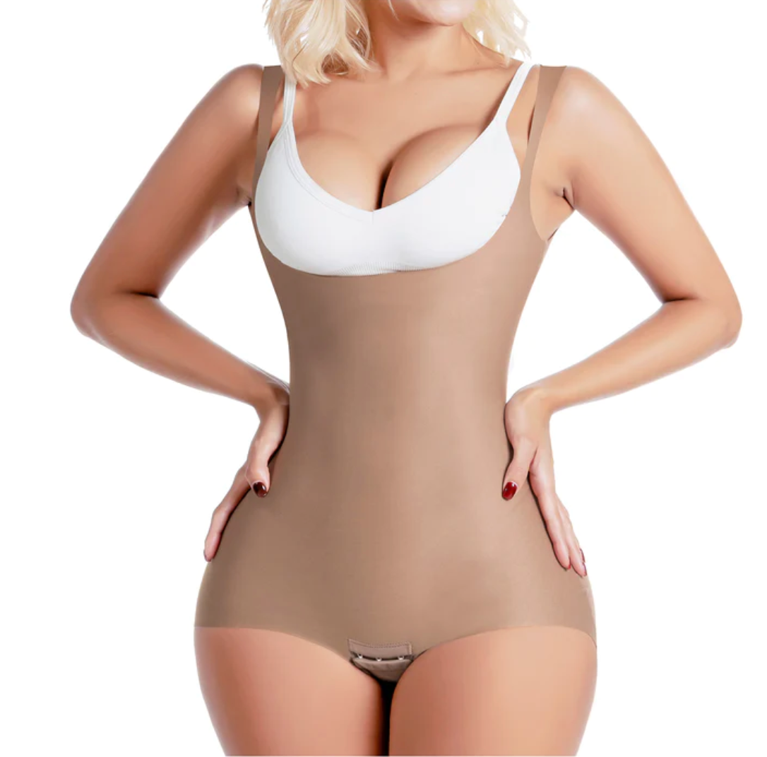 Tummy Control Shapewear for Women Seamless Fajas Bodysuit Open Bust Mid  Thigh Full Bust Body Shaper Shorts 