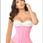 1034A Excelencia Waist Trainer 3 Row Clip Deluxe Rosa Pastel