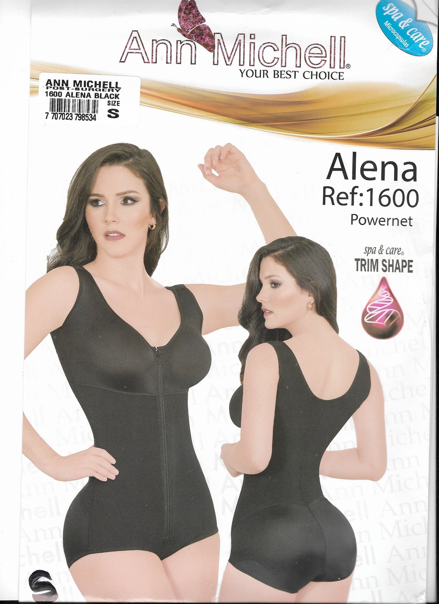ON SALE 1600 ANN M ALENA Body Shaper With:Panty Style, Bra & Zipper