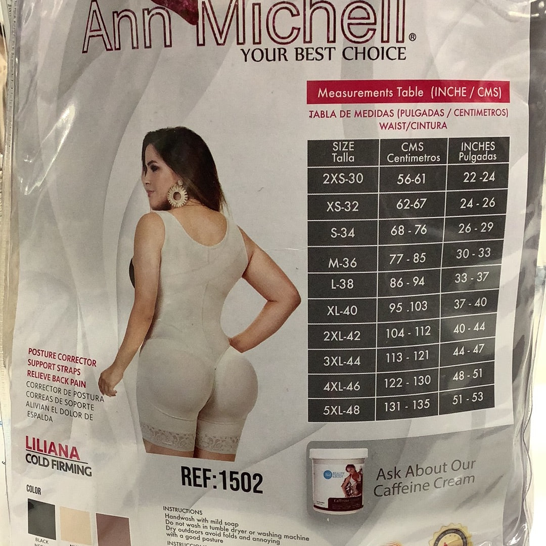ON SALE 1502 ANN M LILIANA  Body Shaper with zipper , high back and straps