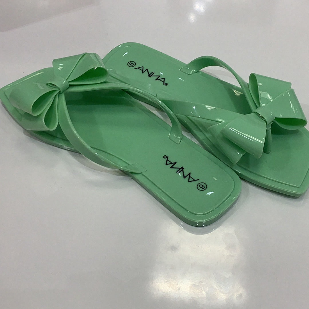 Sandals Bowtie-2 Green (Sage Jelly)